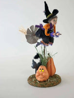 Witch, figure, halloween, katherine's Collection, retired, cute, 