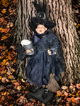 Gretta, whimsical, witch, doll, katherines, collection, vintage, halloween, dolls, figurine 