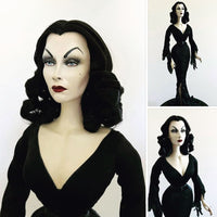 Vampira, Glamour, 50s, pin up, gothic, ghoul gang, halloween, doll