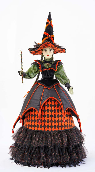 Witch Doll Katherine's Collection magical figurine unique vintage art Lucinda with wand 