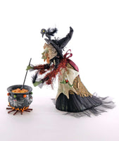 Spellcasting Witch with Cauldron- Katherine's Collection