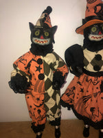 Vintage Halloween Cats - Boy & Girl Dolls