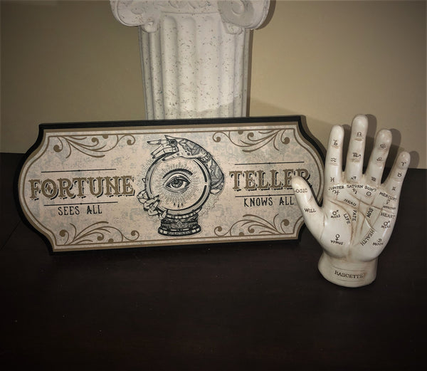 Fortune Teller Display Sign and Hand