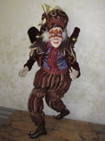 Red Harvest Masquerade Elf Jester Doll